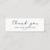 Moderne minimalistische Logo branding Bedankt Invo Mini Visitekaartje (Achterkant)