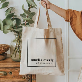 Moderne minimalistische Logo Business Branding Can Tote Bag