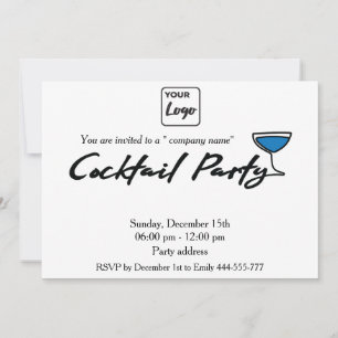 Moderne minimalistische logo cocktail party corpor kaart