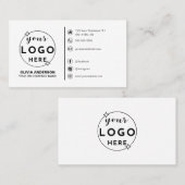 Moderne minimalistische Logo Custom Icons Social M Visitekaartje (Voorkant / Achterkant)