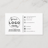 Moderne minimalistische Logo Custom Icons Social M Visitekaartje (Voorkant)