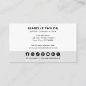 Moderne minimalistische Logo Custom Social Media I Visitekaartje (Voorkant)