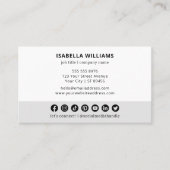 Moderne minimalistische Logo Custom Social Media I Visitekaartje (Voorkant)