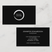 Moderne, minimalistische logo, eenvoudige zwarte p visitekaartje (Voorkant / Achterkant)