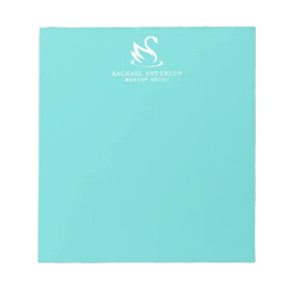 Moderne Minimalistische Logo en naam van zwaan Notitieblok