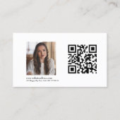 Moderne minimalistische LOGO Foto QR Code Professi Visitekaartje (Achterkant)