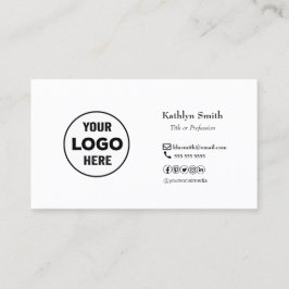 Moderne minimalistische LOGO Foto QR Code Professi Visitekaartje