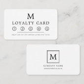 Moderne minimalistische logo-kaart voor vierkant m klantenkaartje (Voorkant / Achterkant)