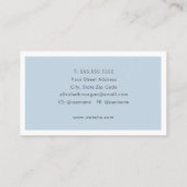 Moderne minimalistische Logo lichtblauwe grijs Visitekaartje (Achterkant)