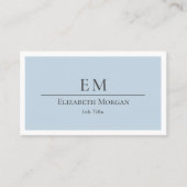 Moderne minimalistische Logo lichtblauwe grijs Visitekaartje (Voorkant)