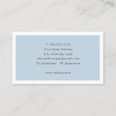 Moderne minimalistische Logo lichtblauwe grijze bu Visitekaartje (Achterkant)