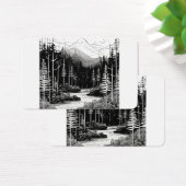 Moderne minimalistische logo-lijnkunstbos visitekaartje (Bureau)