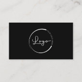 Moderne minimalistische Logo met Social Media Icon Visitekaartje (Achterkant)