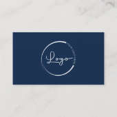 Moderne minimalistische Logo met Social Media Icon Visitekaartje (Achterkant)