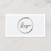 Moderne minimalistische Logo met Social Media Icon Visitekaartje (Achterkant)