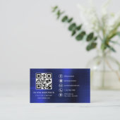 Moderne minimalistische Logo met Social Media Icon Visitekaartje (Staand voorkant)