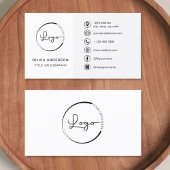 Moderne minimalistische Logo met Social Media Icon Visitekaartje