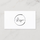 Moderne minimalistische Logo met Social Media Icon Visitekaartje (Achterkant)