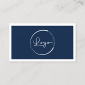 Moderne minimalistische Logo met Social Media Icon Visitekaartje (Achterkant)