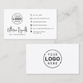 Moderne minimalistische Logo-pictogrammen Visitekaartje (Voorkant / Achterkant)