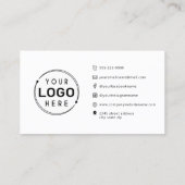 Moderne minimalistische Logo-pictogrammen voor fot Visitekaartje (Achterkant)