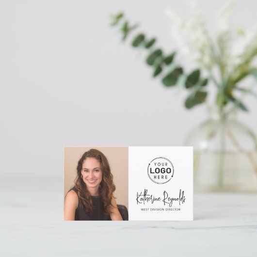 Moderne minimalistische Logo-pictogrammen voor fot Visitekaartje (Staand voorkant)