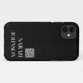 Moderne Minimalistische Logo QR Code Professional Case-Mate iPhone Case (Achterkant (horizontaal))