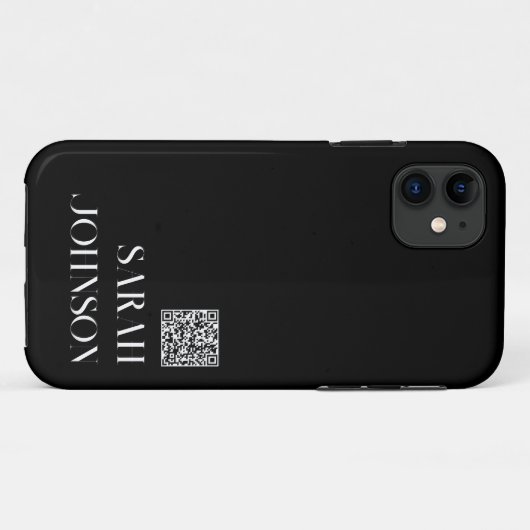 Moderne Minimalistische Logo QR Code Professional Case-Mate iPhone Case (Achterkant (horizontaal))