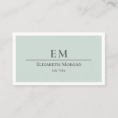 Moderne minimalistische Logo Sage Green Simple Visitekaartje (Voorkant)
