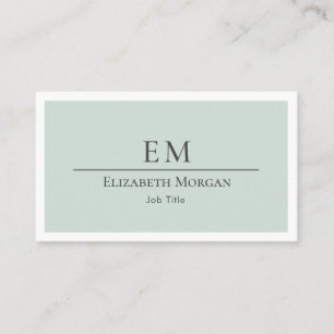 Moderne minimalistische Logo Sage Green Simple Visitekaartje
