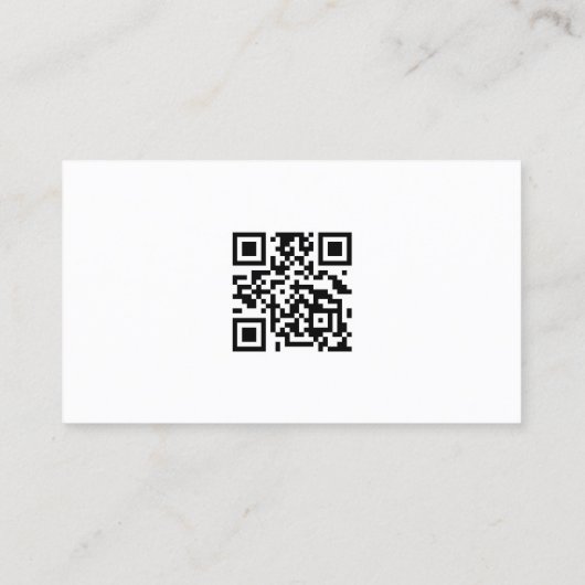Moderne minimalistische Logo-scriptpictogrammen QR Visitekaartje (Achterkant)