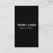 Moderne, minimalistische Logo sociale media zwart Visitekaartje (Achterkant)