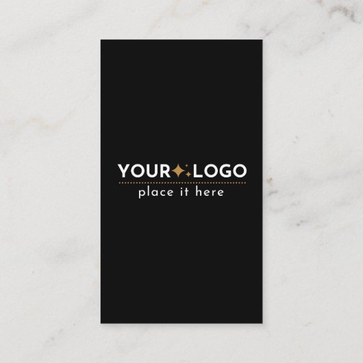 Moderne, minimalistische Logo sociale media zwart Visitekaartje (Achterkant)