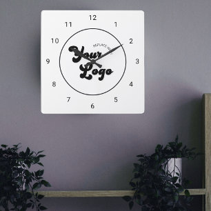 Moderne, minimalistische Logo voor bedrijfskapitaa Vierkante Klok