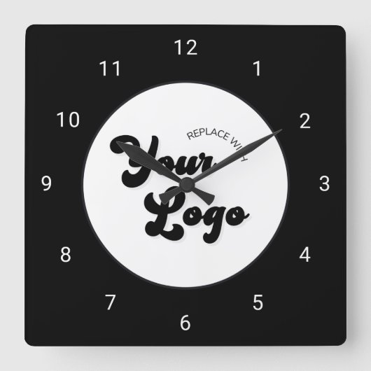 Moderne, minimalistische Logo voor bedrijfskapitaa Vierkante Klok (Voorkant)