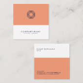 Moderne, minimalistische Logo voor typografie Vierkante Visitekaartje (Voorkant / Achterkant)
