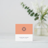Moderne, minimalistische Logo voor typografie Vierkante Visitekaartje (Staand voorkant)