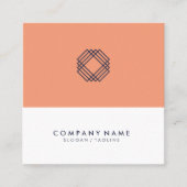 Moderne, minimalistische Logo voor typografie Vierkante Visitekaartje (Voorkant)