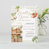 Moderne minimalistische lokaal geteeld met liefde kaart (Staand voorkant)