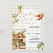 Moderne minimalistische lokaal geteeld met liefde kaart (Voorkant / Achterkant)