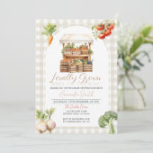 Moderne minimalistische lokaal geteelde babydouche kaart (Staand voorkant)