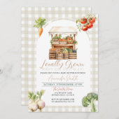 Moderne minimalistische lokaal geteelde babydouche kaart (Voorkant / Achterkant)