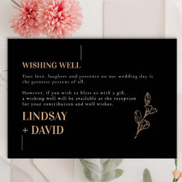 Moderne minimalistische loof houtskool die goed we informatiekaartje