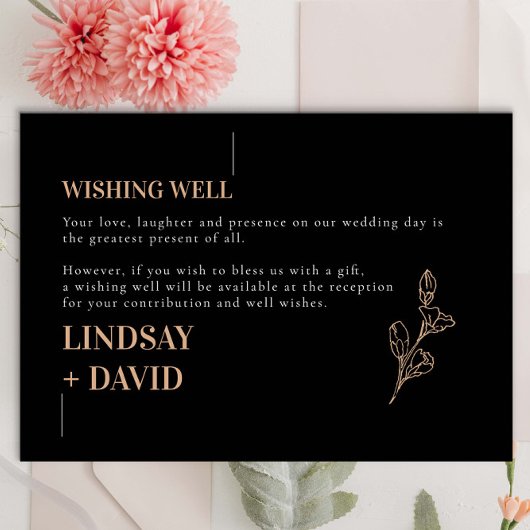 Moderne minimalistische loof houtskool die goed we informatiekaartje