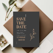 Moderne minimalistische loof houtskool Save the Da Kaart