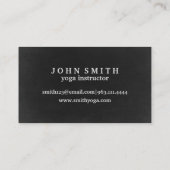 Moderne minimalistische Lotus Yoga Instructor Visitekaartje (Achterkant)