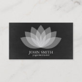 Moderne minimalistische Lotus Yoga Instructor Visitekaartje (Voorkant)