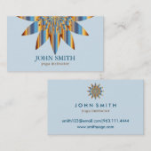 Moderne minimalistische Lotus Yoga Instructor Visitekaartje (Voorkant / Achterkant)