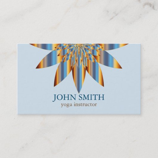 Moderne minimalistische Lotus Yoga Instructor Visitekaartje (Voorkant)
