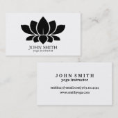 Moderne minimalistische Lotus Yoga Instructor Visitekaartje (Voorkant / Achterkant)